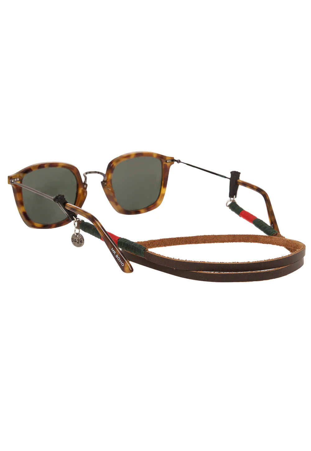 Cuelga Lentes Formal Cuero Bordado