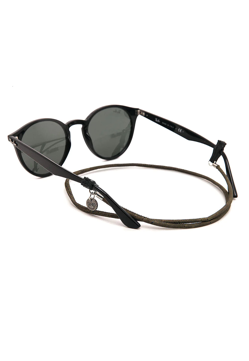 Cuelga Lentes Formal Cuero Alcornoque